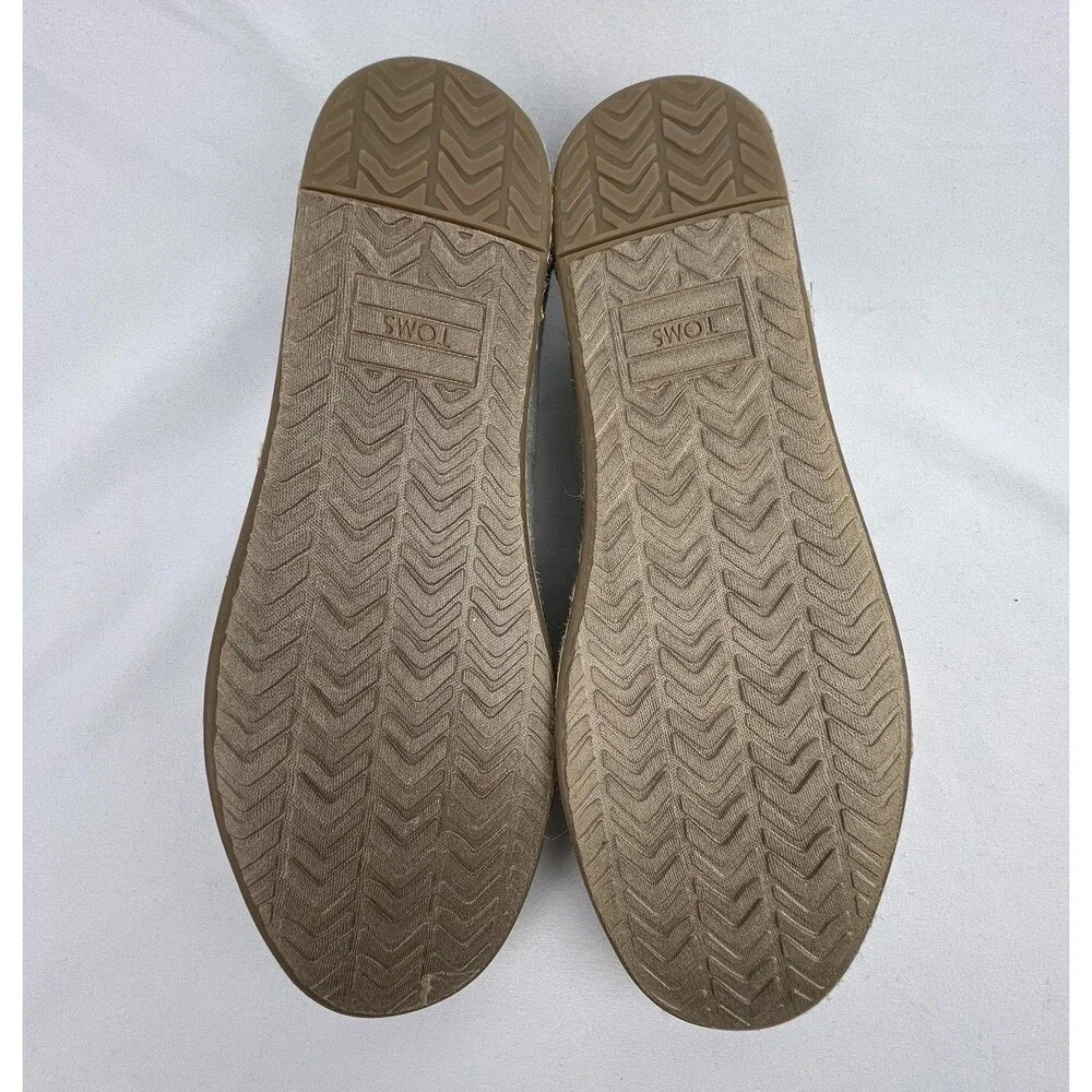 TOMS Alpargata‎ Espadrille Gray Slub Chambray Women's 8.5 Shoes New!